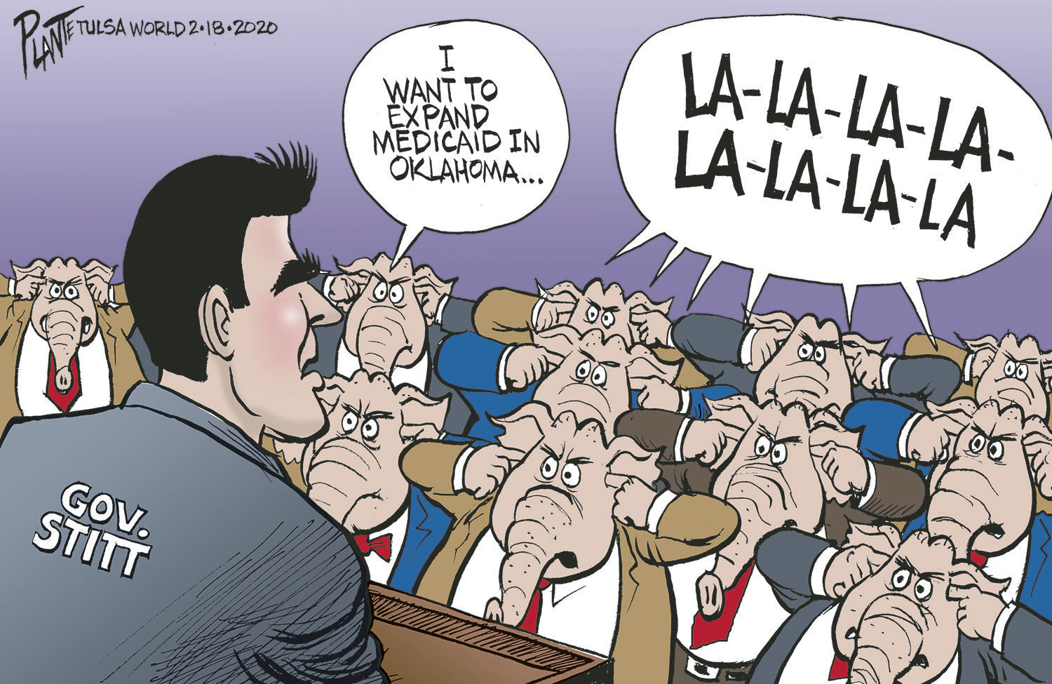 Bruce Plante Cartoon: Gov. Stitt wants Medicaid expansion